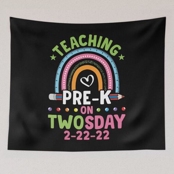 Item preview, Teaching Pre-K On Twosday 2-22-2022 Shirt, Twosday 2022 Rainbow Shirt, Twosday Teacher Shirt, Teaching Twosday 2/22/22, February 2sday Shirt designed and sold by aymob.