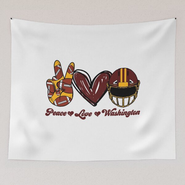 Item preview, Peace Love Washington - Football Team designed and sold by TheBabySitters.