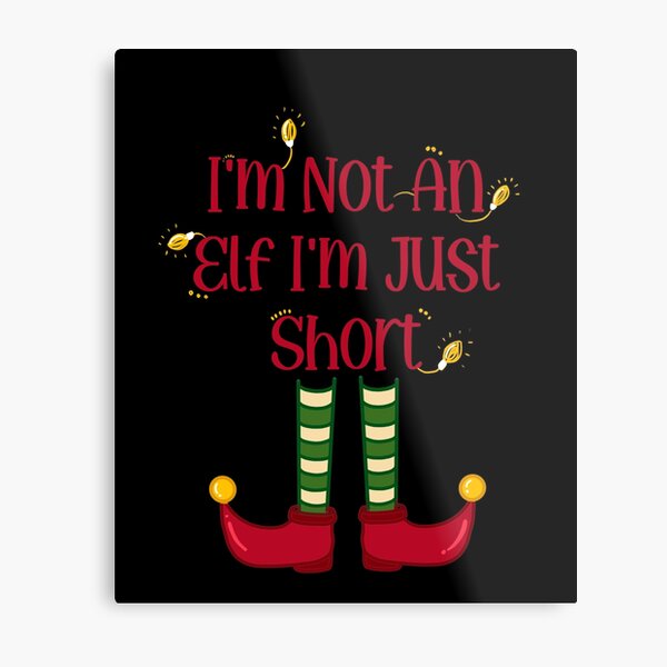 The Christams Short Elf Legs With Red Shoes Metal Print