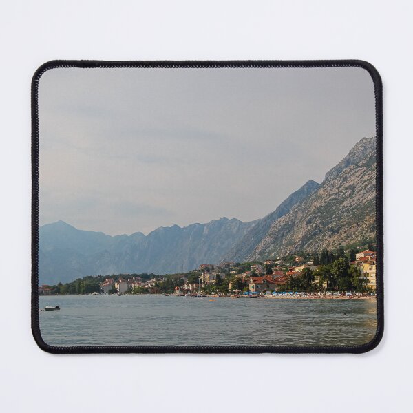 Item preview, A view of the Bay of Kotor and old town, with mountains in the background, on the Gulf of Kotor, Montenegro designed and sold by SnapTPhotograph.