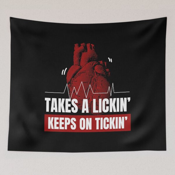 Item preview, Takes A Lickin Keeps On Tickin Heart Op designed and sold by MooonTees.