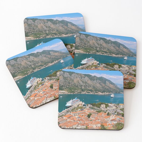 Item preview, A view down the fjord at Kotor Bay, beside the old town in Kotor, Montenegro designed and sold by SnapTPhotograph.