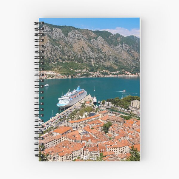 Item preview, A view down the fjord at Kotor Bay, beside the old town in Kotor, Montenegro designed and sold by SnapTPhotograph.