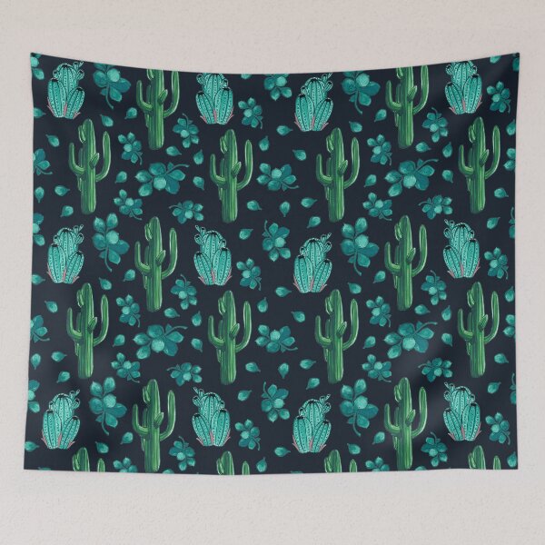 Item preview, Watercolour vibrant succulents pattern designed and sold by cutecrazytshirt.