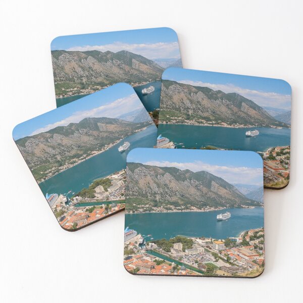 Item preview, A view over the old town in Kotor and gulf of Kotor, the UNESCO World Heritage Site, Montenegro designed and sold by SnapTPhotograph.
