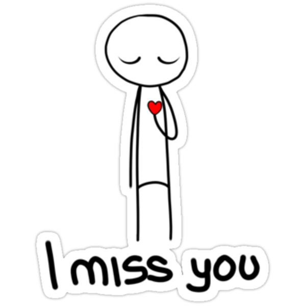 I Miss You Stickers By Lauranne Bouchard Redbubble 8152