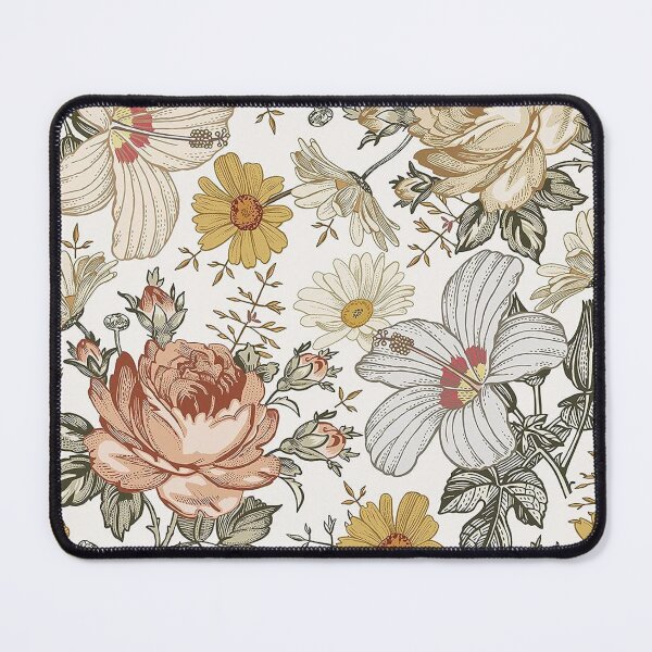 Item preview, Blooming Beige Multicolor Peony Daisy Floreal pattern designed and sold by jwebmarket.