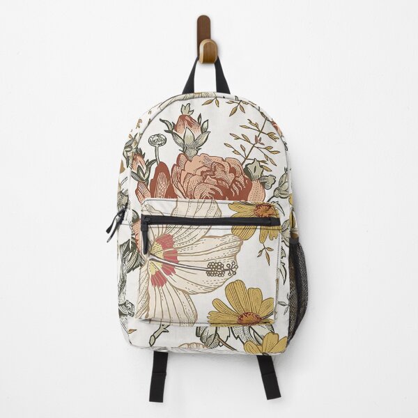 Item preview, Blooming Beige Multicolor Peony Daisy Floreal pattern designed and sold by jwebmarket.