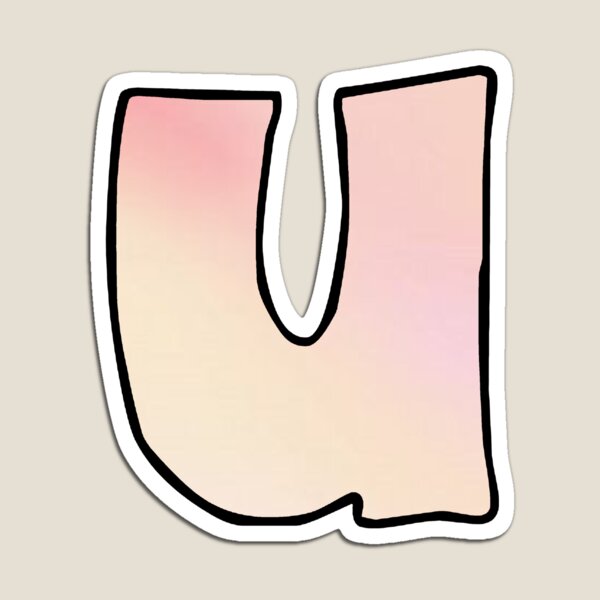 "Letter Bubble U in pink gradient " for Sale by riceayoj Redbubble