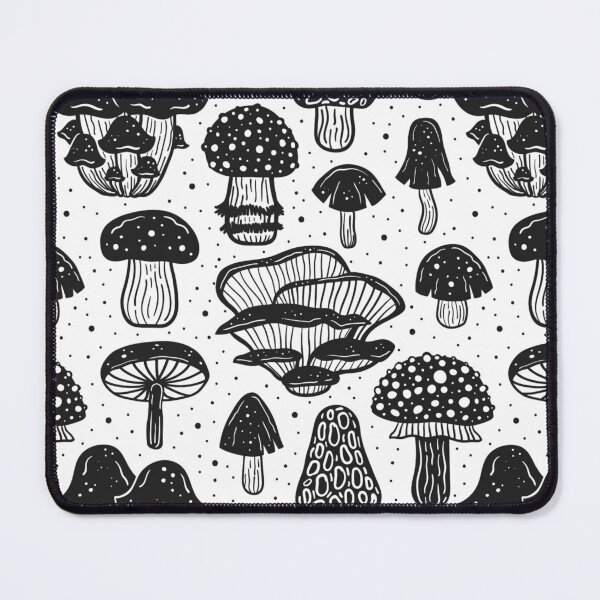 Item preview, Black And White Mushroom Pattern Plants Lovers Tropical Floral Farmer Chef Kitchen Vegan Restaurants Stuff Clothes Aprons Sock designed and sold by NOorYES.