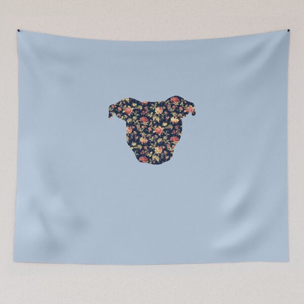 Item preview, Floral Pittie Sticker designed and sold by FloriSchreiber.