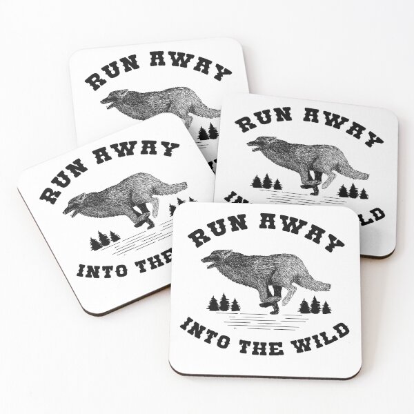 Item preview, run away into the wild, wolf designed and sold by landscapeworlds.