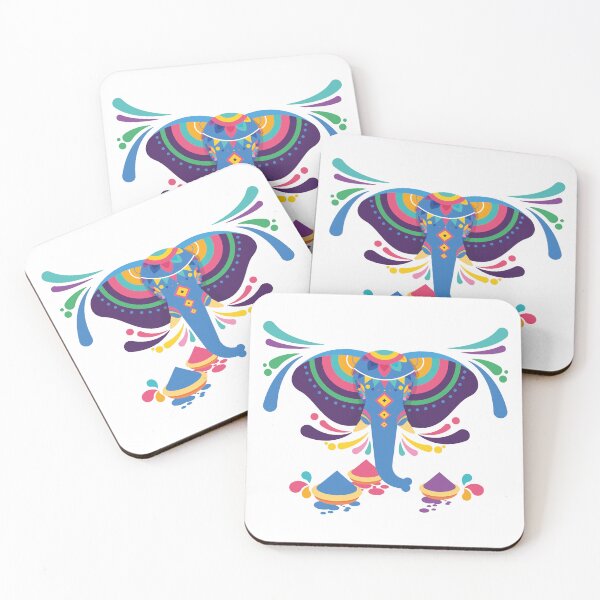 Item preview, Colorful Elephant Holi Festival Design designed and sold by enzoblszk.