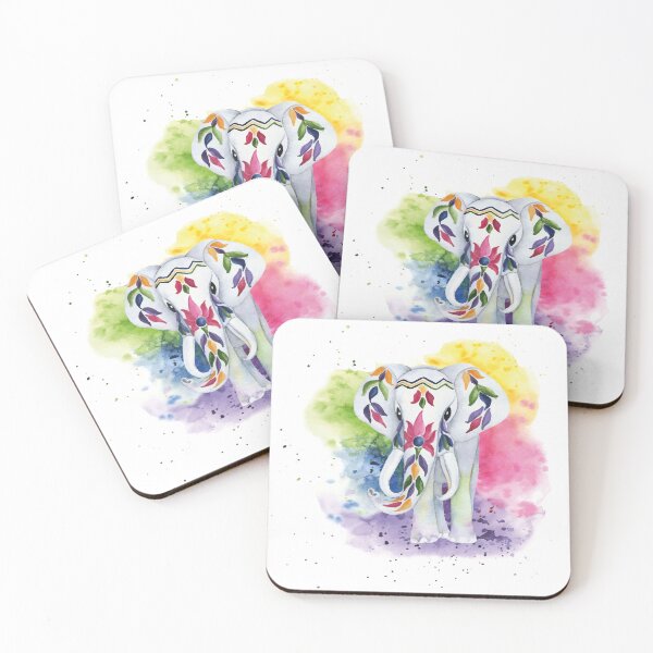 Item preview, Color Explosion Elephant Holi Festival Design designed and sold by enzoblszk.