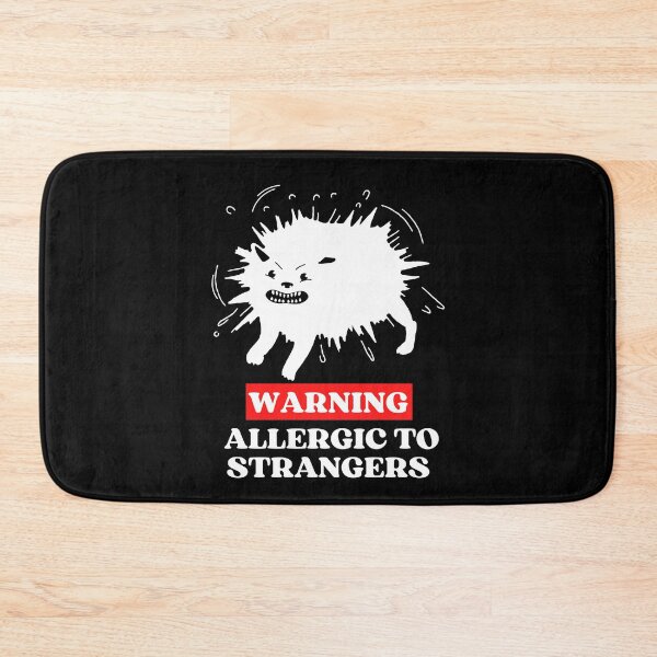 Item preview, WARNING ALLERGIC TO STRANGERS - Funny Cat Pictures with Captions and Cat Sayings designed and sold by FunnyCatsFam.