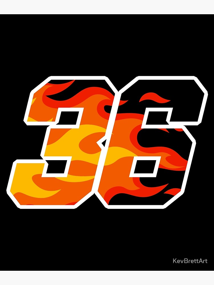 "On Fire Racing Car Number 36 Decal" Poster for Sale by KevBrettArt ...
