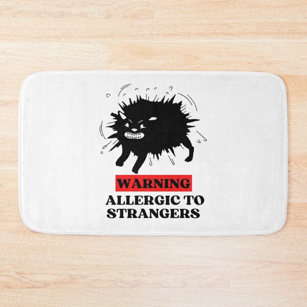 Item preview, WARNING ALLERGIC TO STRANGERS - Funny Cat Pictures with Captions and Cat Sayings designed and sold by FunnyCatsFam.