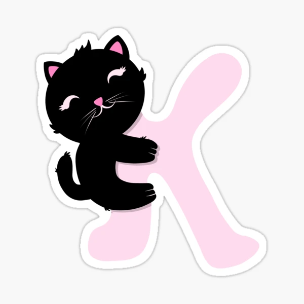 Letter K Cat | Sticker