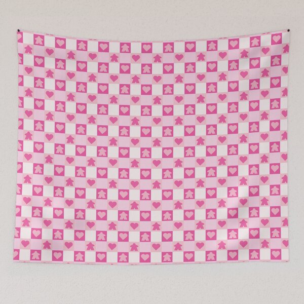 Item preview, Valentine Meeple Gingham Check | Game Night Picnic Checkerboard designed and sold by Zab Butler Design.