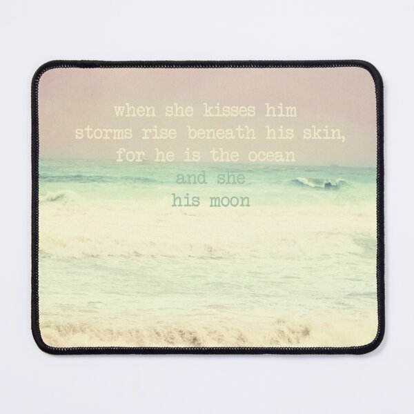 Item preview, Ocean print - crashing waves and romantic valentine quote - beach photography designed and sold by Ingrid Beddoes Photography.