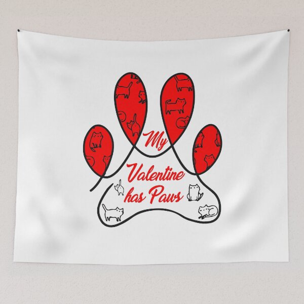 Item preview, My Valentine has 4 Paws - My Cat is my Valentine designed and sold by Zaak4.