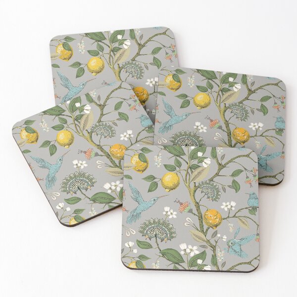 Item preview, Blue bird with fresh lemon tree and flowers pattern designed and sold by jwebmarket.