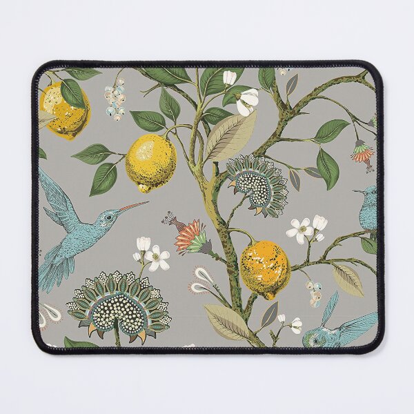 Item preview, Blue bird with fresh lemon tree and flowers pattern designed and sold by jwebmarket.