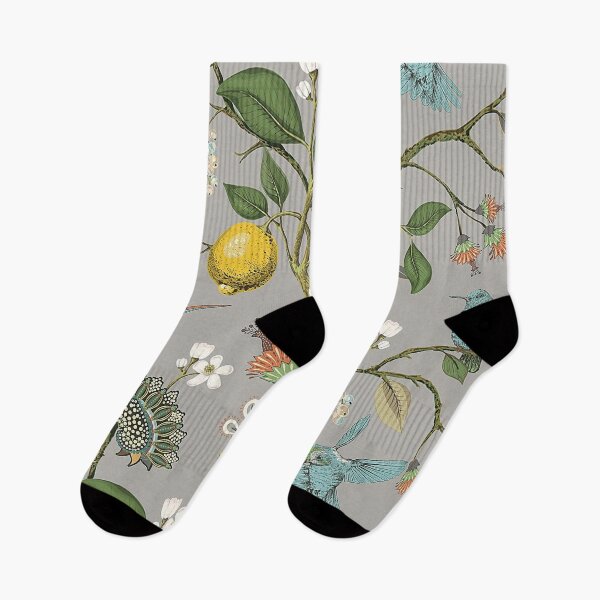 Item preview, Blue bird with fresh lemon tree and flowers pattern designed and sold by jwebmarket.