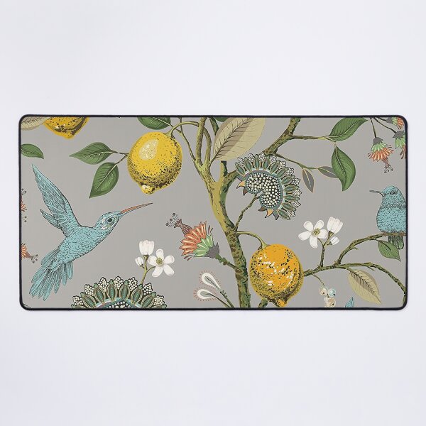 Item preview, Blue bird with fresh lemon tree and flowers pattern designed and sold by jwebmarket.
