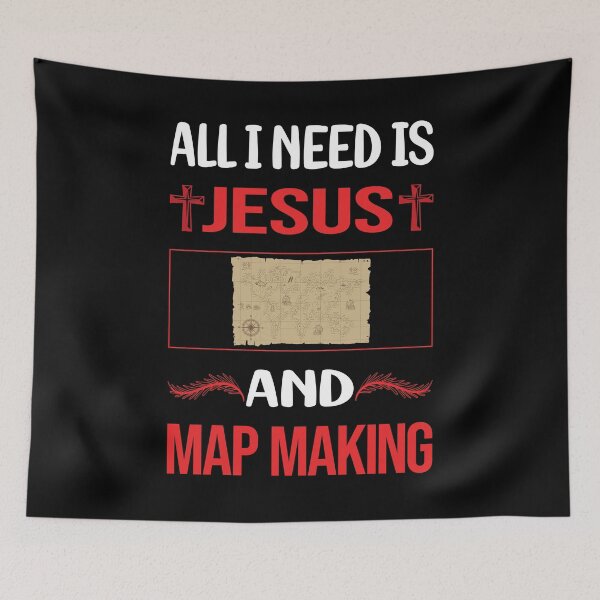 Item preview, Funny Jesus Map Making Mapmaking Cartography Cartographer designed and sold by DougPoulos.