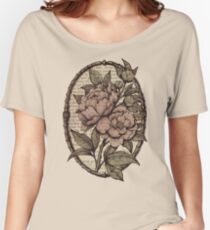 Botanicals - Pfingstrosenweinlese Loose Fit T-Shirt