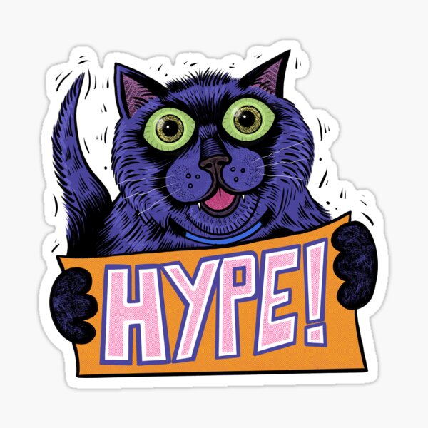 Twitch Cat Hype Emote Sticker