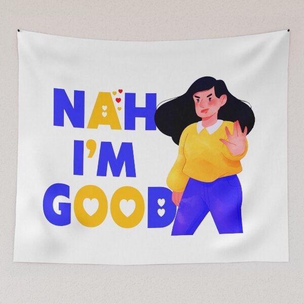 Item preview, Nah I'm Good funny valentines day shirt for singles  designed and sold by Goods-by-Jojo.