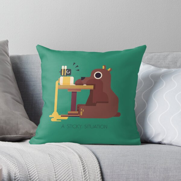A Sticky Situation Throw Pillow