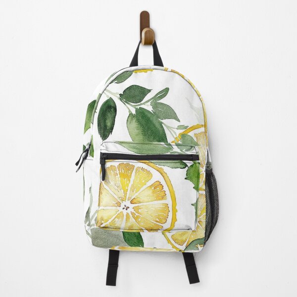 Item preview, Watercolor fresh lemon with green leaf pattern designed and sold by jwebmarket.