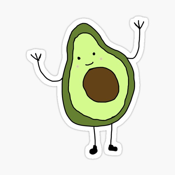 Happy Avocado Sticker
