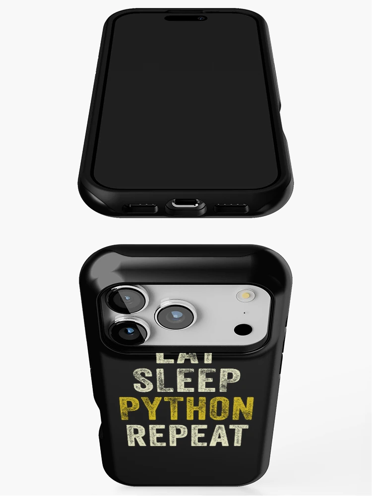 Thumbnail 3 of 4, iPhone Case, Eat Sleep Repeat Python Programming designed and sold by MadPanda.