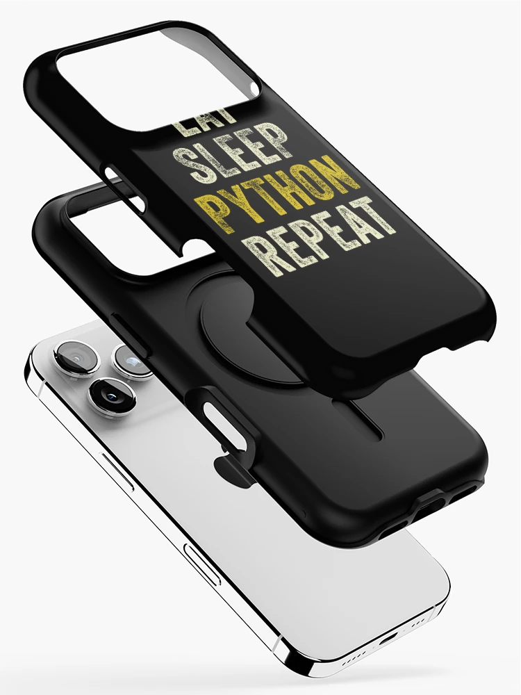 Thumbnail 2 of 4, iPhone Case, Eat Sleep Repeat Python Programming designed and sold by MadPanda.