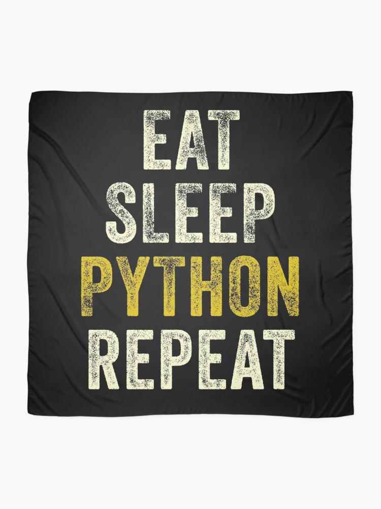 Thumbnail 2 of 3, Scarf, Eat Sleep Repeat Python Programming designed and sold by MadPanda.
