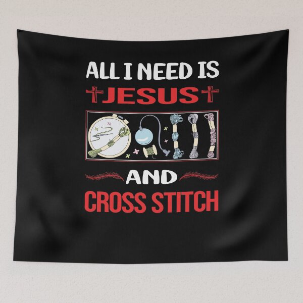 Item preview, Funny Jesus Cross Stitch Stitching designed and sold by FifineCroteau.
