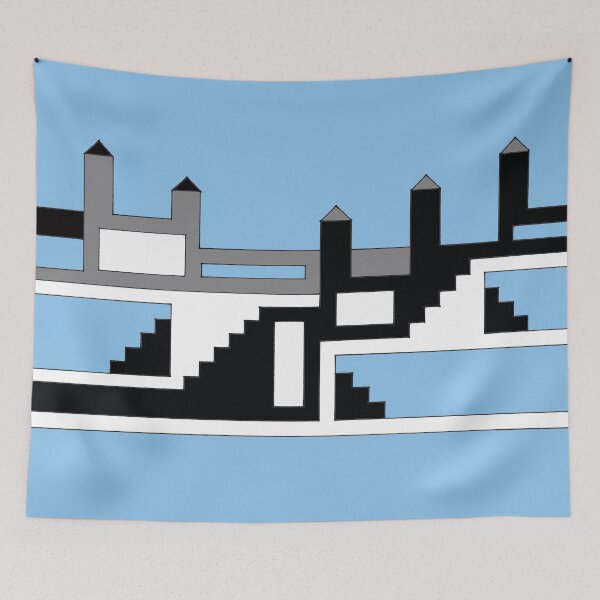 Item preview, Simple Castle on Blue "Geometric Works" designed and sold by Istvan Ocztos.