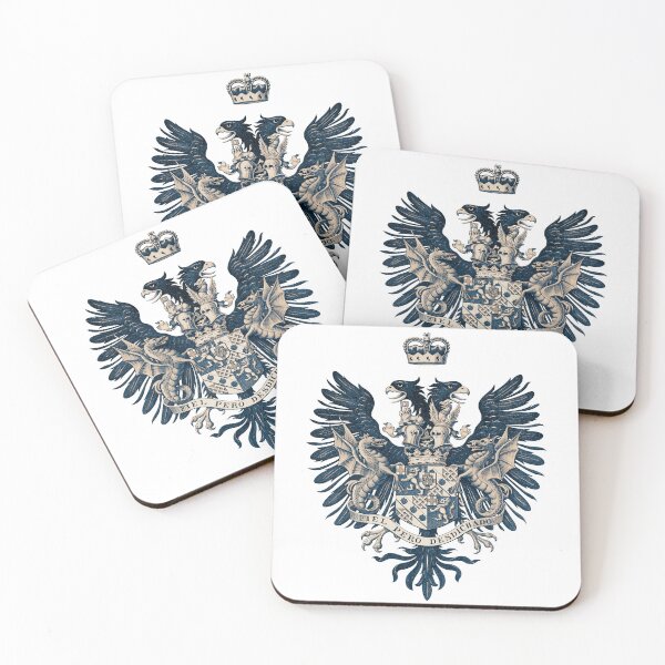 Item preview, Vintage Heraldic Shield, Eagles and Dragons, Heraldry Motto Emblem Coat of Arms designed and sold by Proverbial Wisdom Design.