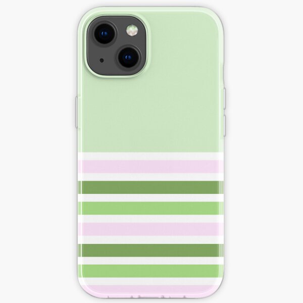Matcha Latte with Pink Stripes iPhone Soft Case