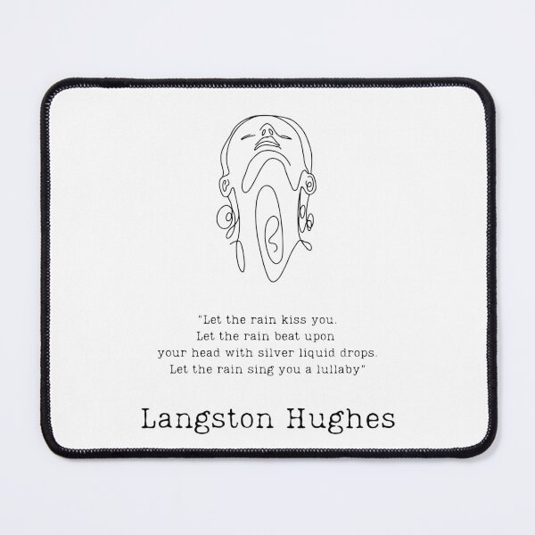 Item preview, "Let the rain kiss you" - Langston Hughes designed and sold by BookberryGarden.