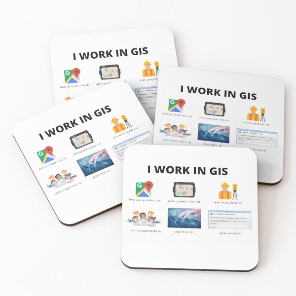 Item preview, I WORK IN GIS designed and sold by lawlessdesign.