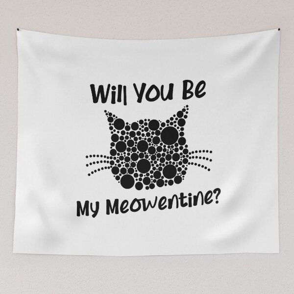 Item preview, Will You Be My Meowentine Simple Dottet Cat Valentine's Day Design designed and sold by pedrored369.