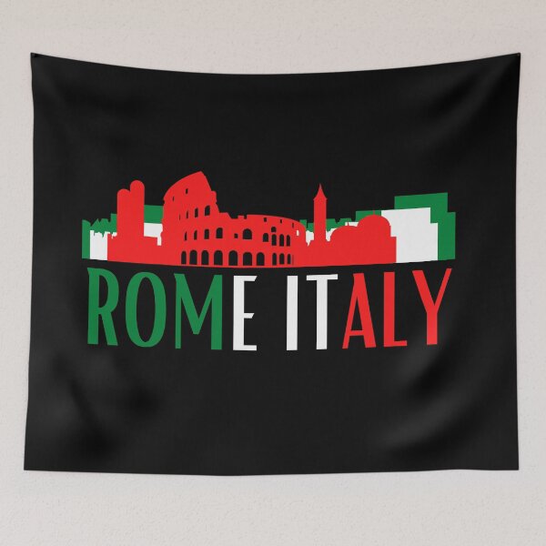 Item preview, Rome Italy, skyline of iconic landmarks of Rome designed and sold by Designbyfia.