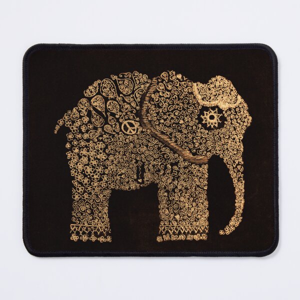 Item preview, Elephant art - Gold boho elephant  designed and sold by Ingrid Beddoes Photography.