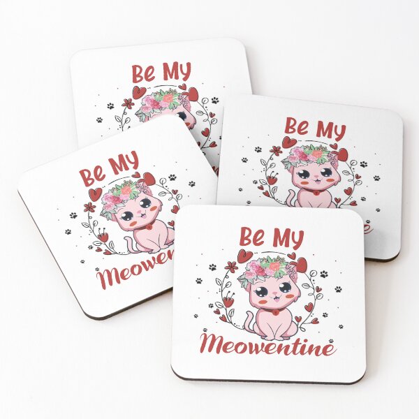 Item preview, Be My Meowentine Simple Funny Cat Lovers Valentine's Day Art designed and sold by pedrored369.