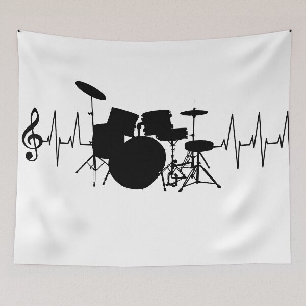 Item preview, Drums and Heartbeat Line designed and sold by Primroaddesigns.